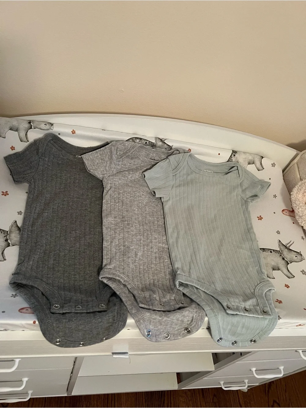 Carters Baby Short-Sleeve One-Piece Bodysuits 3-6 months